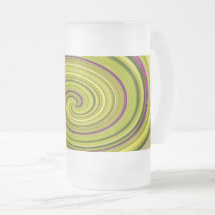 Taza De Cristal Esmerilado Abstracto de beautyberry americano de peluca escar