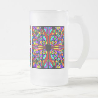 Taza De Cristal Esmerilado AbstractStained Mug4 alto helado vidrio