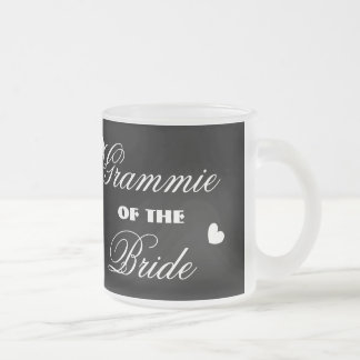Taza De Cristal Esmerilado ABUELA de la NOVIA con los corazones A01E18