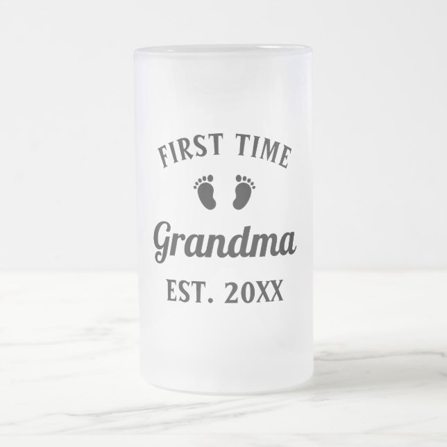 Taza De Cristal Esmerilado Abuela Nonna Grammy Primera Abuela (Centro)