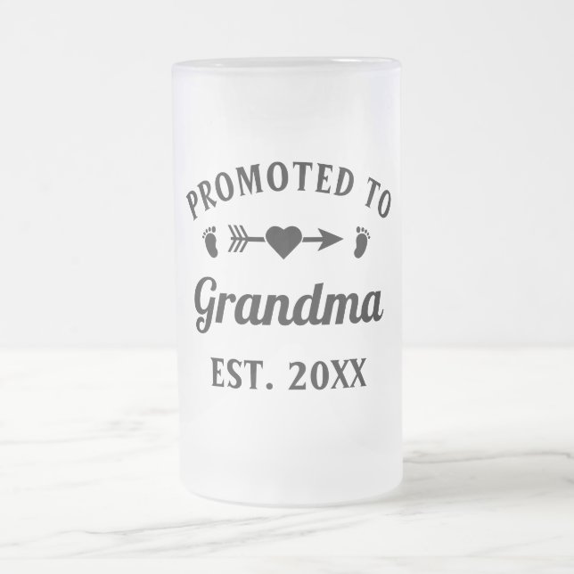 Taza De Cristal Esmerilado Abuela Nonna Nanna Abuela Promocionada A La Abuela (Centro)