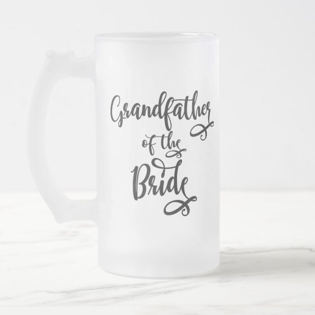 Taza De Cristal Esmerilado Abuelo de la novia (Izquierda)