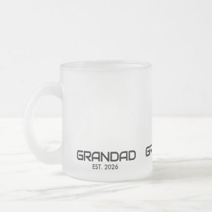 Taza De Cristal Esmerilado Abuelo Establecido Nuevo Regalo de Abuelo