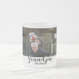 Taza De Cristal Esmerilado Abuelo fotográfico personalizado
