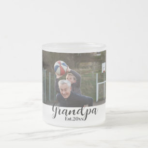 Taza De Cristal Esmerilado Abuelo fotográfico personalizado