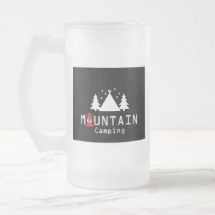 Taza De Cristal Esmerilado acampada de montaña