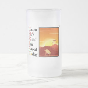 Taza De Cristal Esmerilado Acrónimo de Cristo