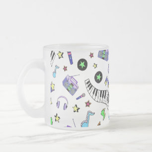 Taza De Cristal Esmerilado Activar la música
