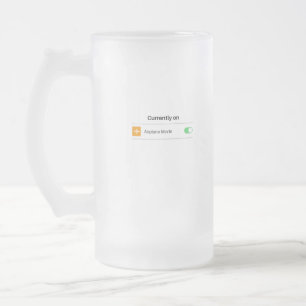 Taza De Cristal Esmerilado Actualmente en modo avión