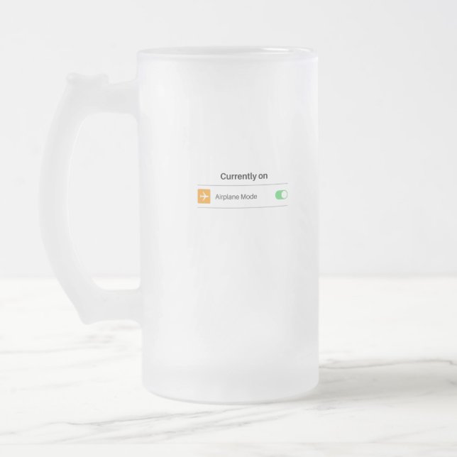 Taza De Cristal Esmerilado Actualmente en modo avión (Izquierda)