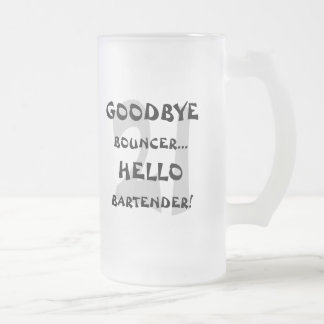 Taza De Cristal Esmerilado ¡Adiós camarero de la gorila… hola!