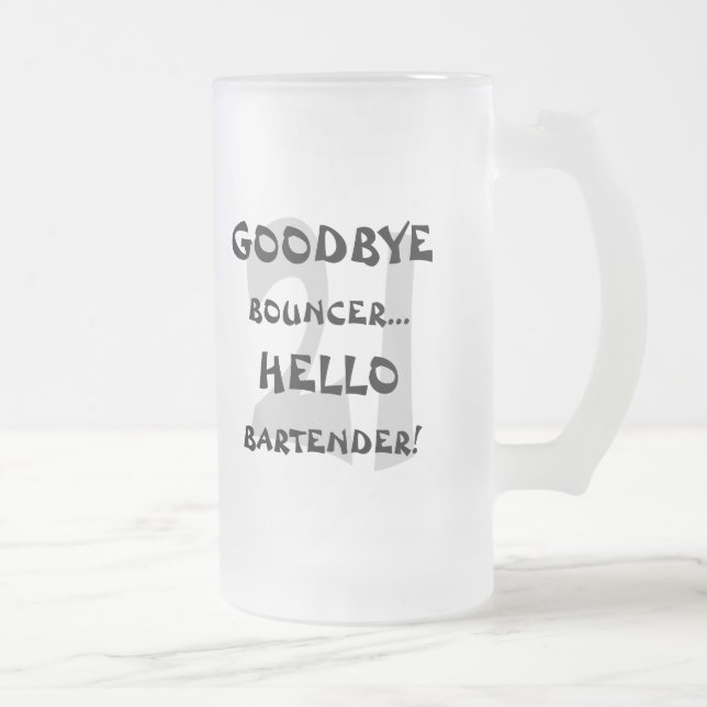 Taza De Cristal Esmerilado ¡Adiós camarero de la gorila… hola! (Derecha)