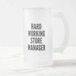 Taza De Cristal Esmerilado Administrador del almacén de trabajo duro