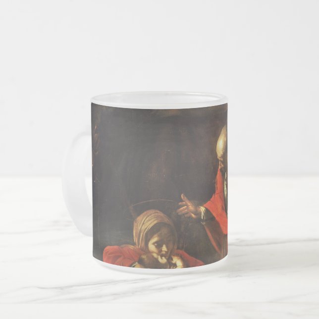 Taza De Cristal Esmerilado Adoración de los Pastores (Caravaggio) (Anverso izquierdo)