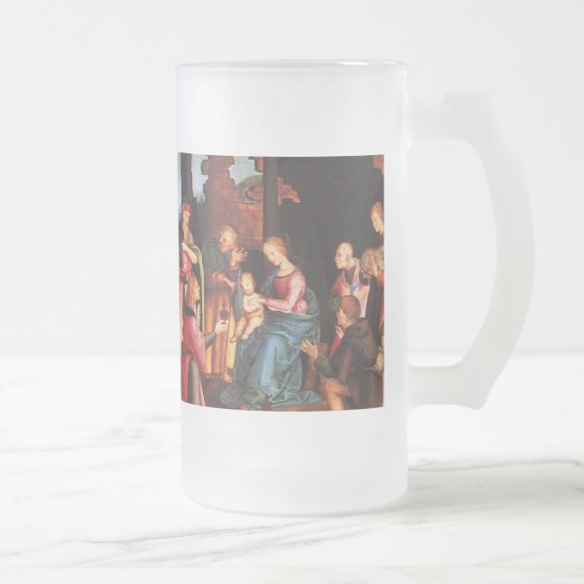 TAZA DE CRISTAL ESMERILADO ADORACIÓN DEL MAGI (Derecha)