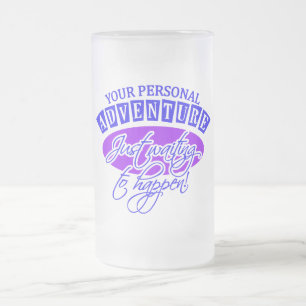 Taza De Cristal Esmerilado ADVENTURE mug - elegir estilo y color