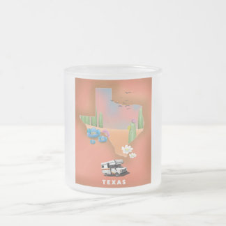 Taza De Cristal Esmerilado Afiche de viaje de Texas