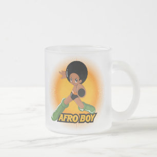 Taza De Cristal Esmerilado ¡AfroBoy!