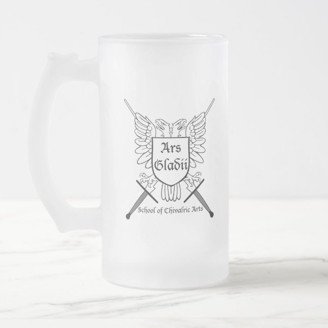 Taza De Cristal Esmerilado AG Escudo Frosted Glass Stein (Izquierda)