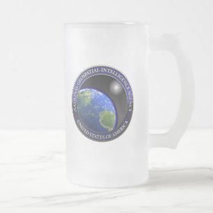 Taza De Cristal Esmerilado Agencia nacional de la Geospatial-Inteligencia