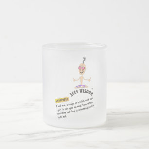 Taza De Cristal Esmerilado Ages Wisdom ataca la verdad del comediante sobre l