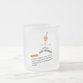 Taza De Cristal Esmerilado Ages Wisdom ataca la verdad del comediante sobre l