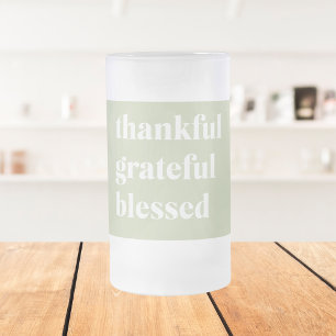 Taza De Cristal Esmerilado Agradecimiento de agradecimiento Cita de Acción