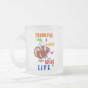 Taza De Cristal Esmerilado Agradecimiento Por Un Pílito De Especias En La Vid