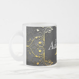 Taza De Cristal Esmerilado Agrega tu nombre e inicial