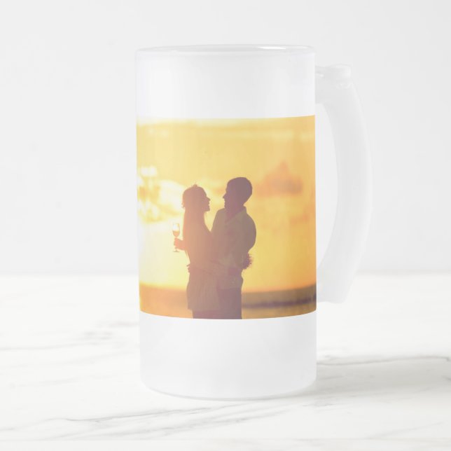 TAZA DE CRISTAL ESMERILADO AGREGAR FOTO | (Anverso derecho)