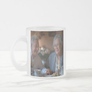 Taza De Cristal Esmerilado Agregar Foto de Aniversario Personalizar