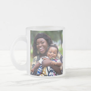 Taza De Cristal Esmerilado Agregar foto de bebé personalizar