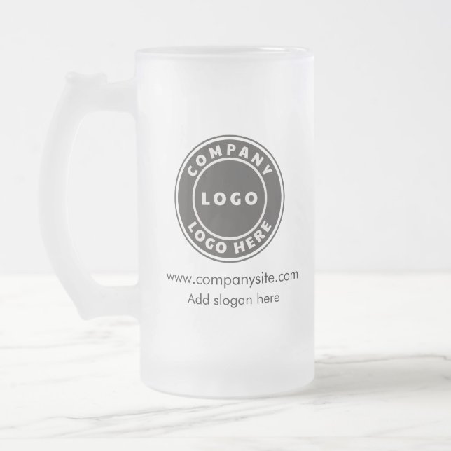 Taza De Cristal Esmerilado Agregar sitio web de logotipos de empresas y emple (Izquierda)