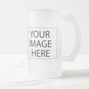 Taza De Cristal Esmerilado Agregar Su Propia Imagen O Texto