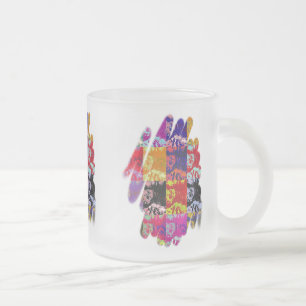 TAZA DE CRISTAL ESMERILADO AGUA