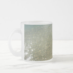 Taza De Cristal Esmerilado Agua en la Playa I Fotografía de Naturaleza Abstra