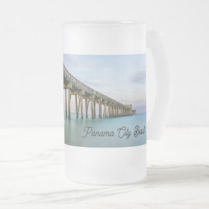 Taza De Cristal Esmerilado Agua Esmeralda Tranquila Playa de Panama City
