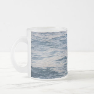 Taza De Cristal Esmerilado Aguas de mar cerradas