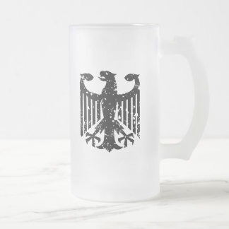Taza De Cristal Esmerilado Águila alemana vintage