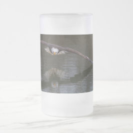 Taza De Cristal Esmerilado Águila calva en vuelo