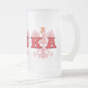Taza De Cristal Esmerilado Águilas Rojas de Polska