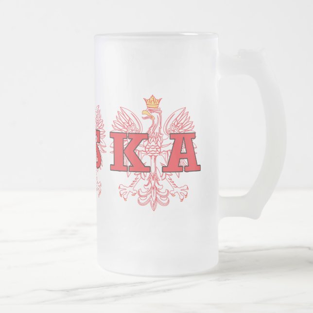Taza De Cristal Esmerilado Águilas Rojas de Polska (Derecha)