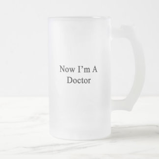 Taza De Cristal Esmerilado Ahora soy médico