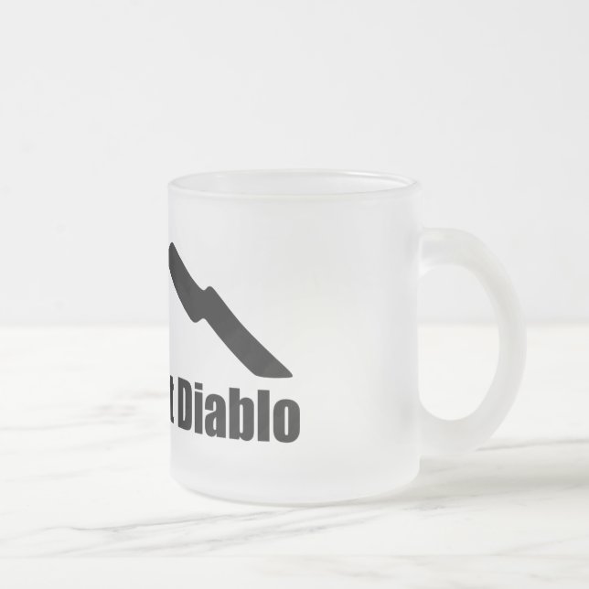 Taza De Cristal Esmerilado Ahorre el soporte Diablo Drinkware (Derecha)