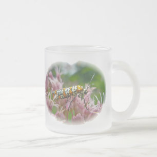 Taza De Cristal Esmerilado Ailanthus Web Worm Moth en Ironweed