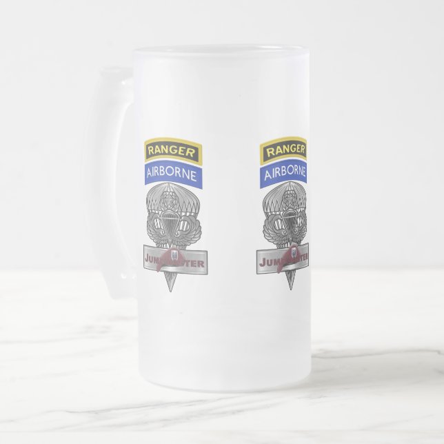 Taza De Cristal Esmerilado Airborne Ranger Jumpmaster Commemorative (Anverso izquierdo)