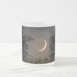 Taza De Cristal Esmerilado Ajuste de luna creciente
