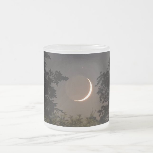 Taza De Cristal Esmerilado Ajuste de luna creciente (Centro)