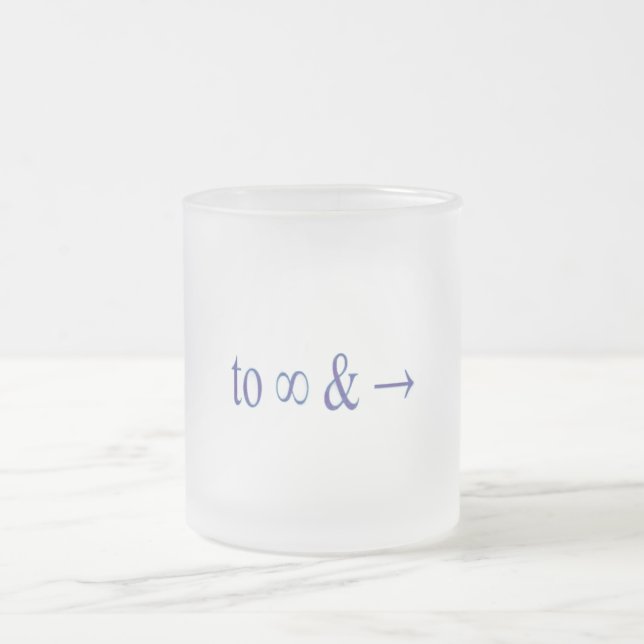 Taza De Cristal Esmerilado Al infinito y más allá (Centro)