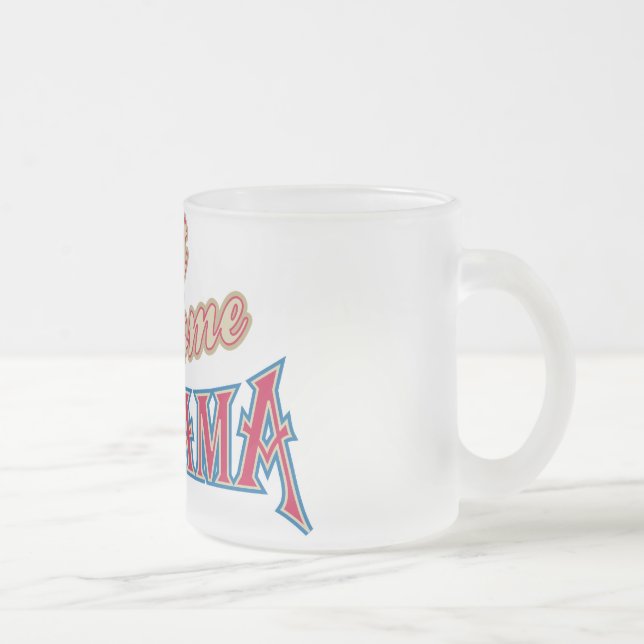 Taza De Cristal Esmerilado Alabama es hogar (Derecha)